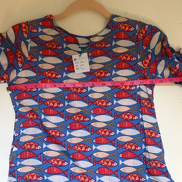 Sister & Me Matching Colorful Fish Print Cover ups Size xsmall & medium. - Picture 9 of 15